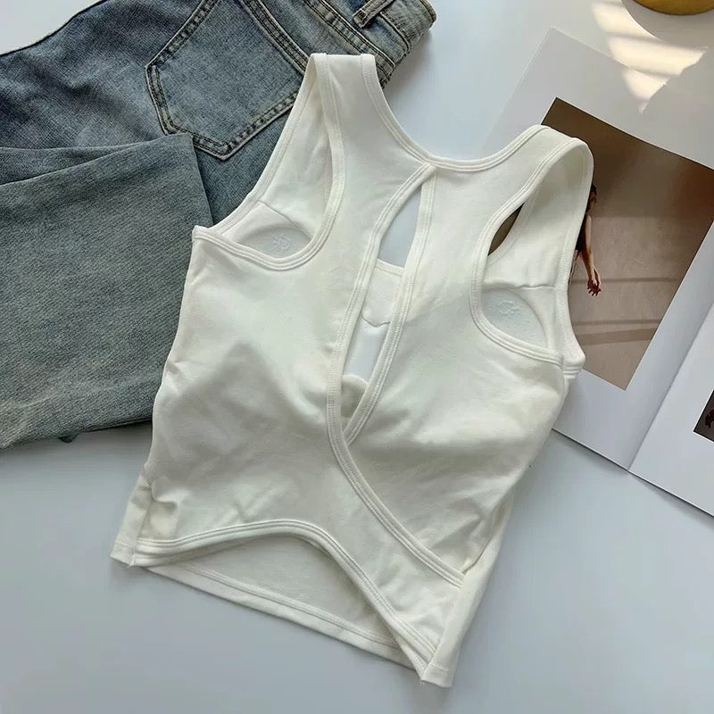 Muscat Back Cut-Out Built-In Bra Top